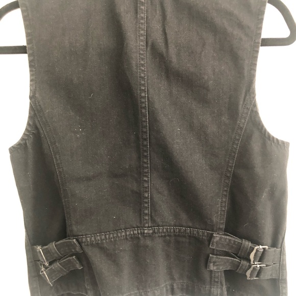 Club monaco denim motorcycle vest jacket - Picture 4 of 4